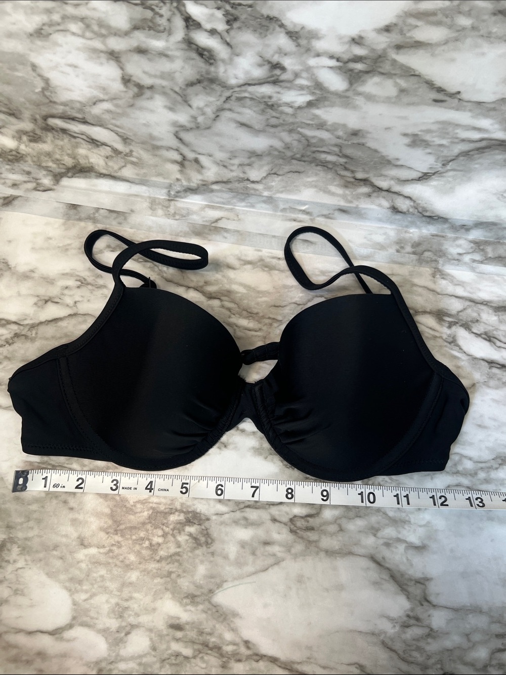 aerie Black Padded T-Shirt Bra with Adjustable Straps